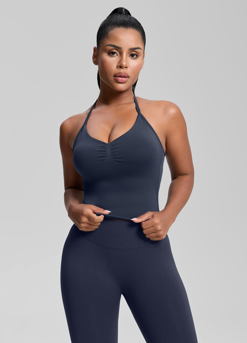 Ultrasculpt Longline Halterneck Form-Fitting Built-in Bra…
