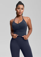 Ultrasculpt Longline Halterneck Form-Fitting Built-in Bra…