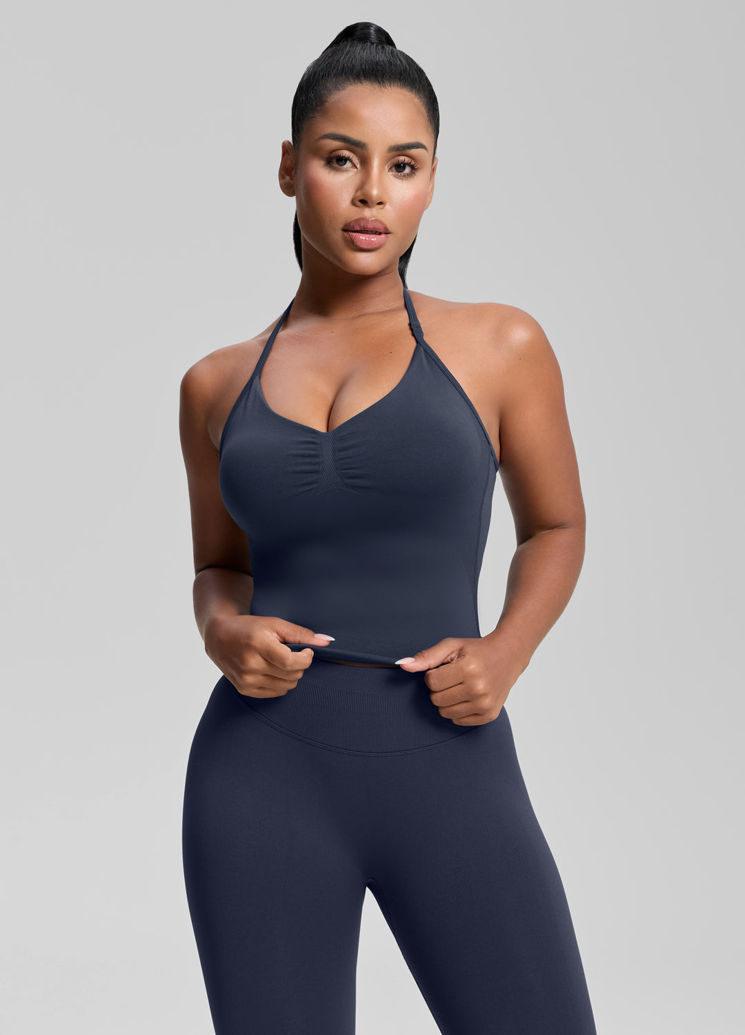 Ultrasculpt Longline Halterneck Form-Fitting Built-in Bra…