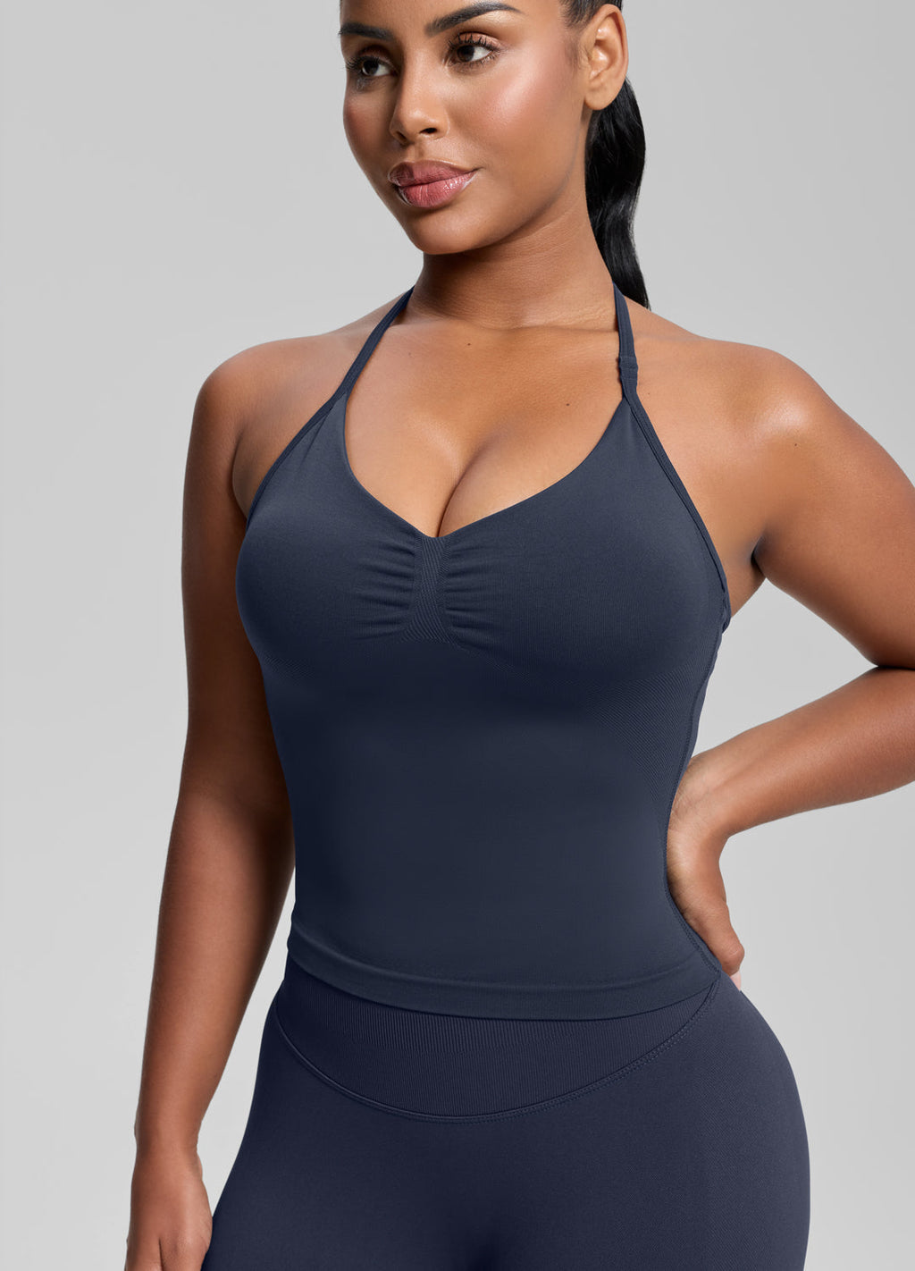 Ultrasculpt Longline Halterneck Form-Fitting Built-in Bra…