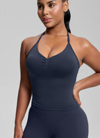 Ultrasculpt Longline Halterneck Form-Fitting Built-in Bra…