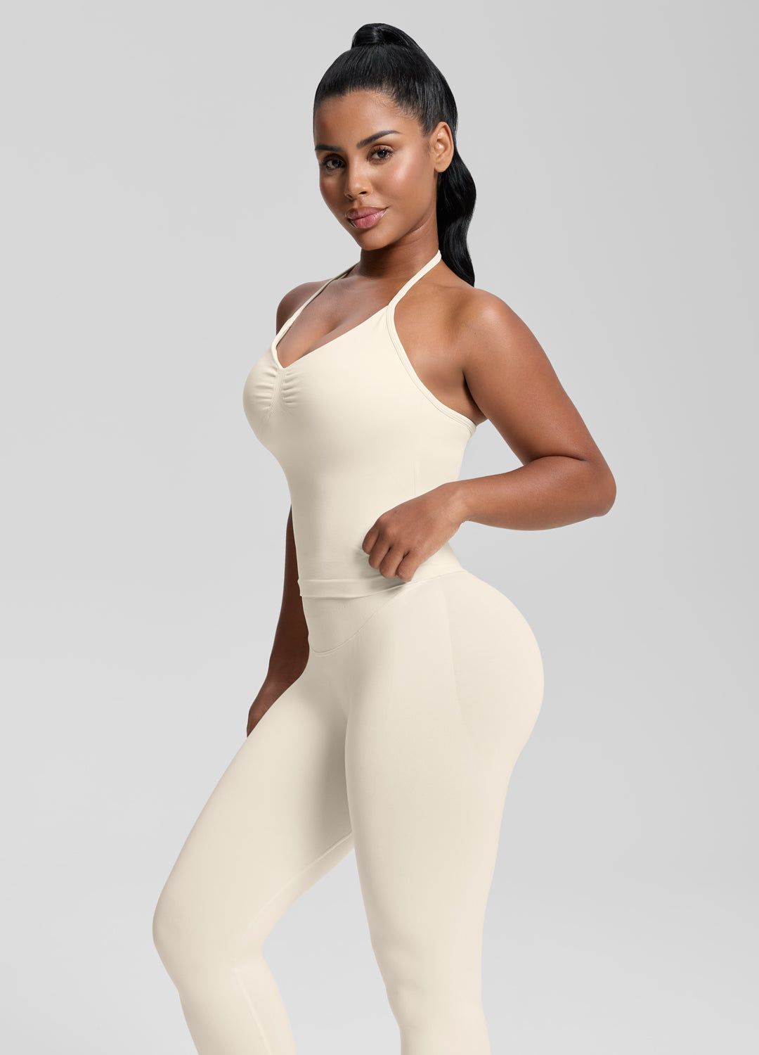 Ultrasculpt Longline Halterneck Form-Fitting Built-in Bra…