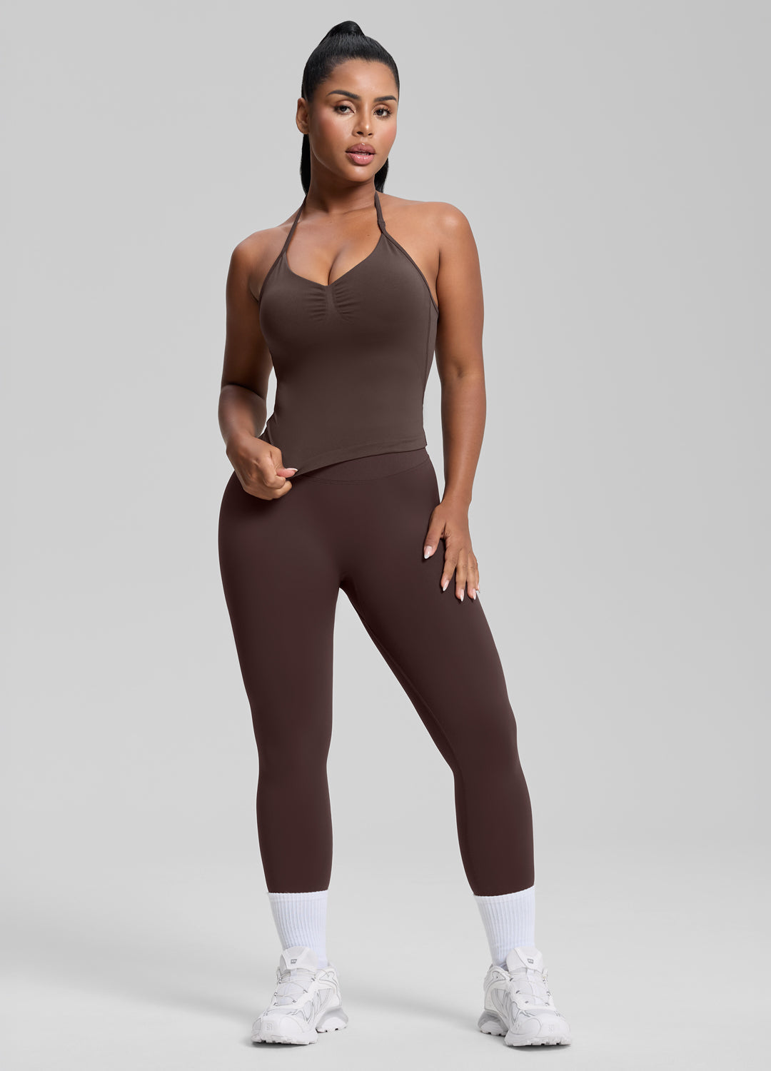 Ultrasculpt Longline Halterneck Form-Fitting Built-in Bra…