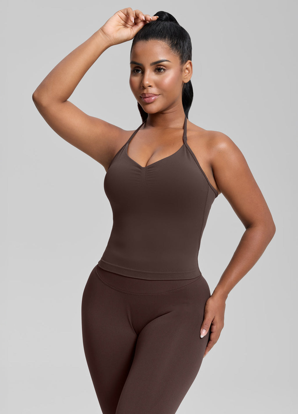 Ultrasculpt Longline Halterneck Form-Fitting Built-in Bra…