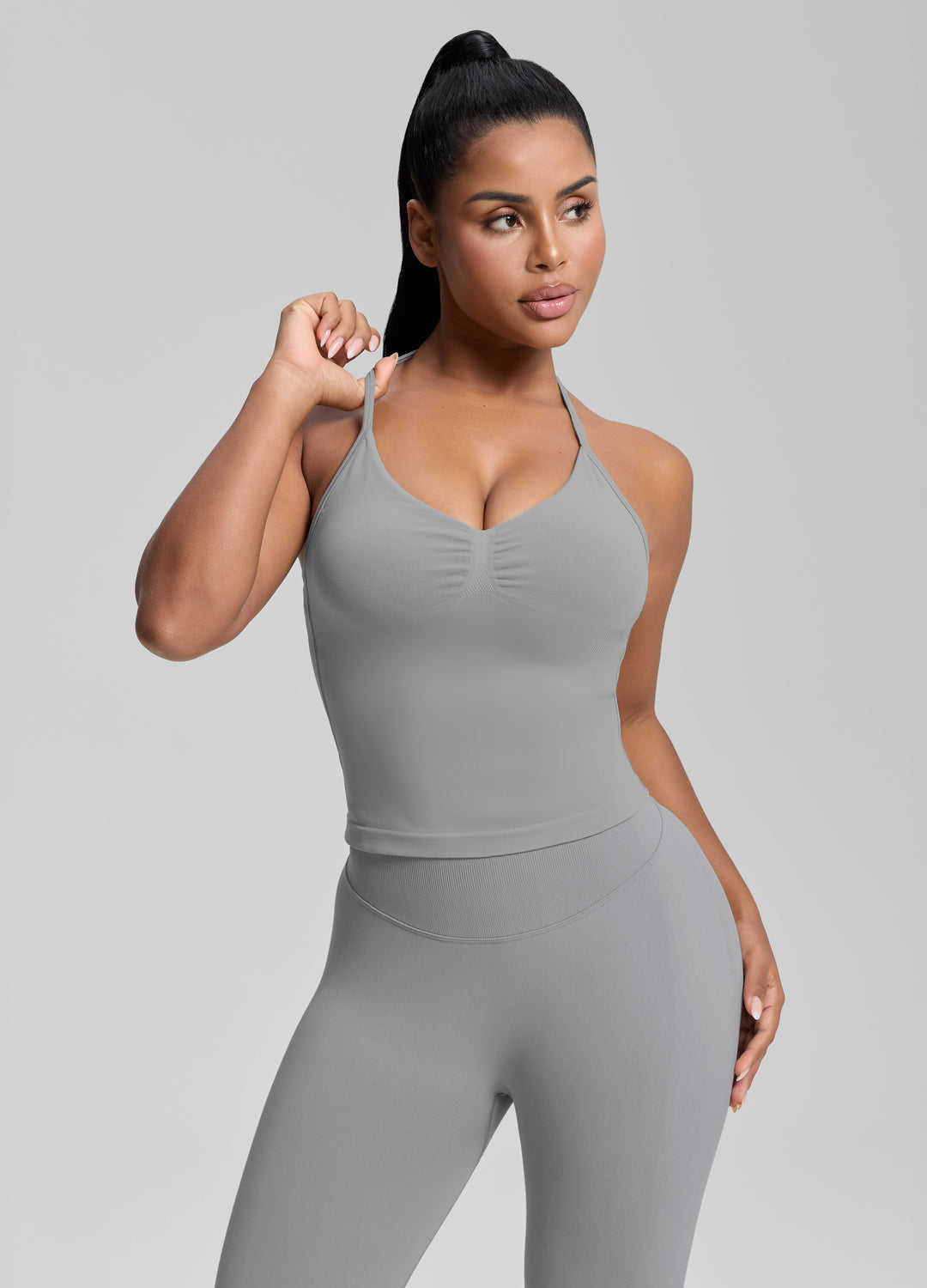 Ultrasculpt Longline Halterneck Form-Fitting Built-in Bra…