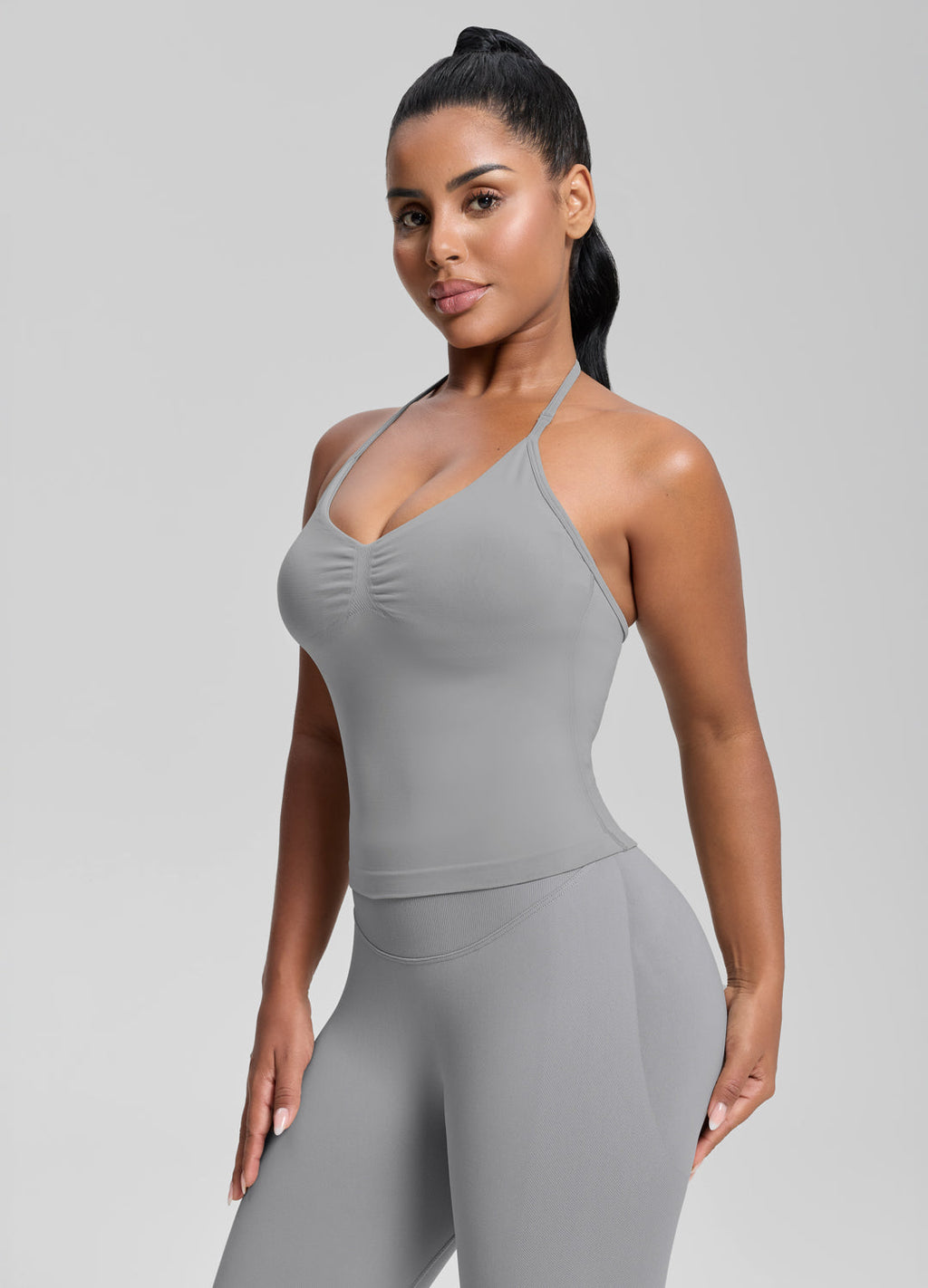 Ultrasculpt Longline Halterneck Form-Fitting Built-in Bra…