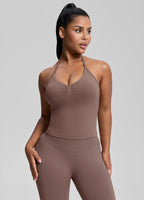 Ultrasculpt Longline Halterneck Form-Fitting Built-in Bra…