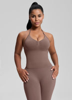 Ultrasculpt Longline Halterneck Form-Fitting Built-in Bra…