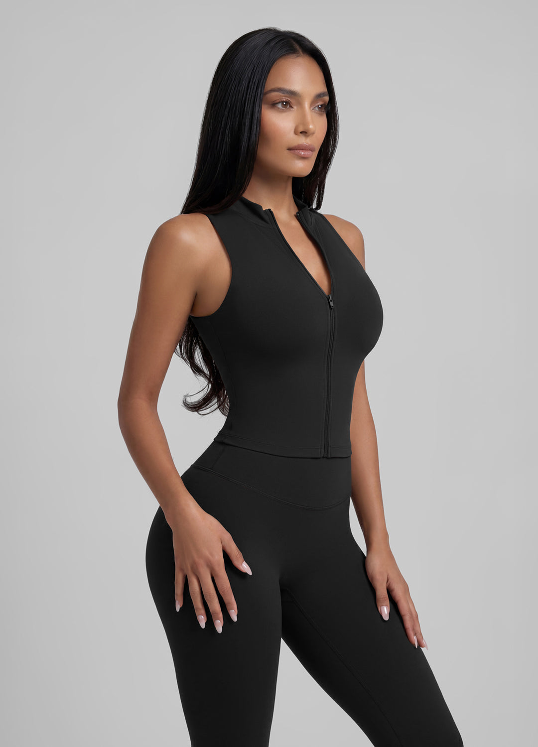 Sculpt Zip Crop Vest