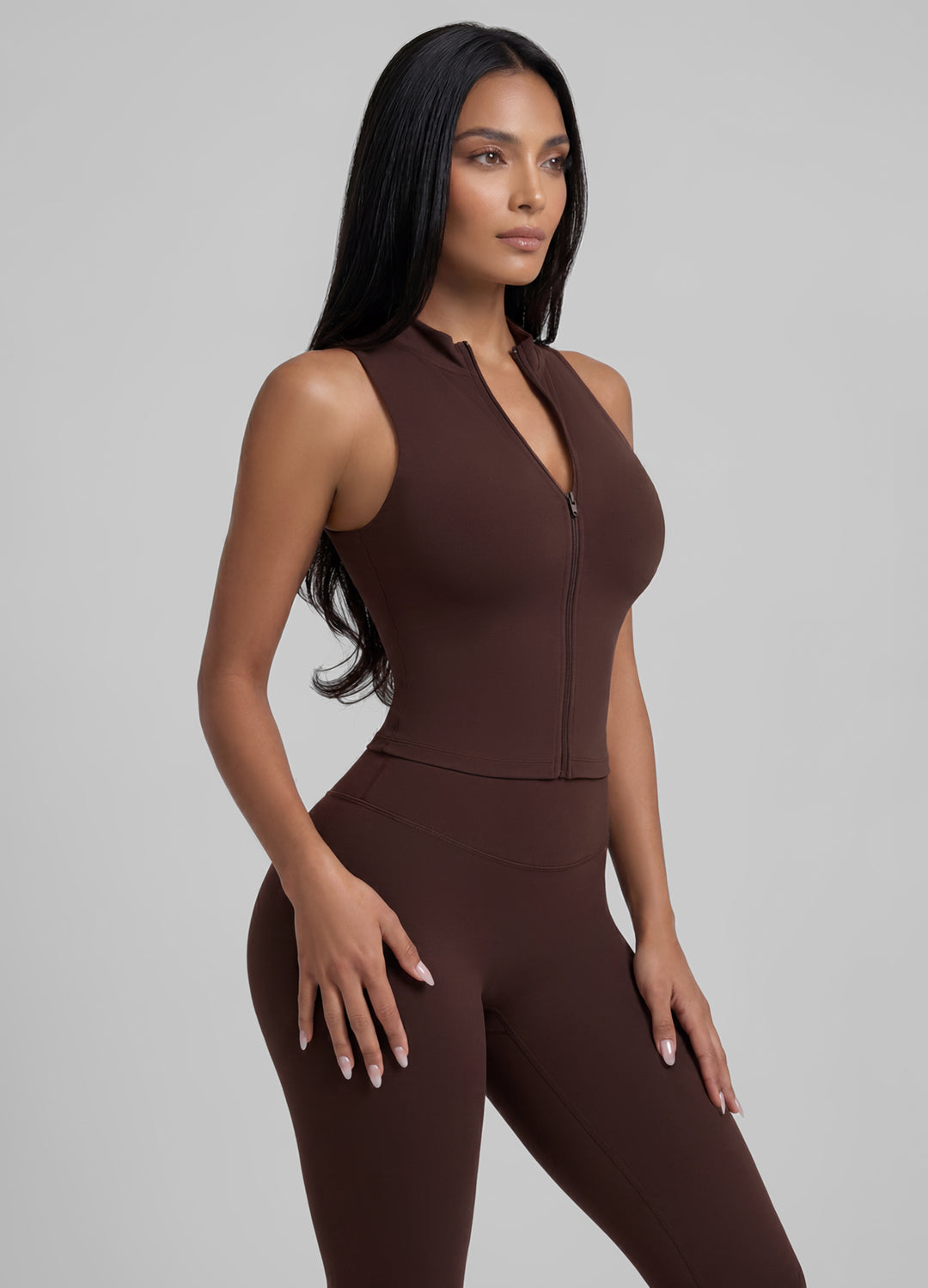Sculpt Zip Crop Vest