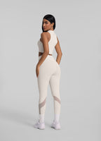 Zip Front Mesh Leggings