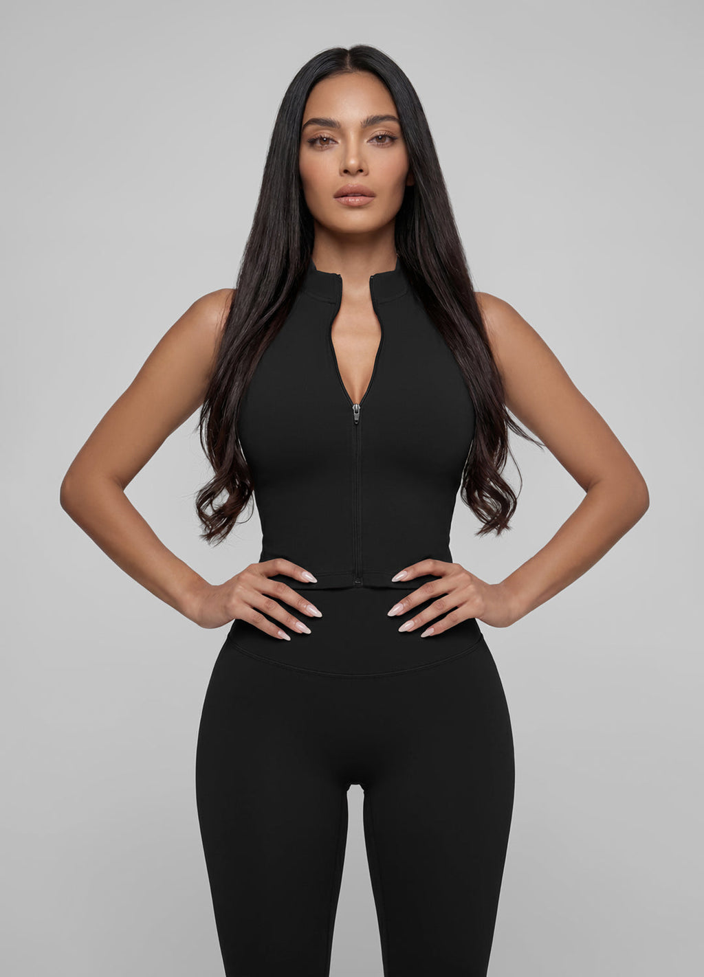 Sculpt Zip Crop Vest