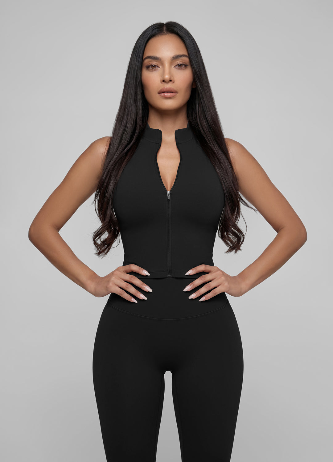 Sculpt Zip Crop Vest