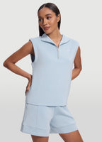 Sleeveless Half-Zip Sweatshirt
