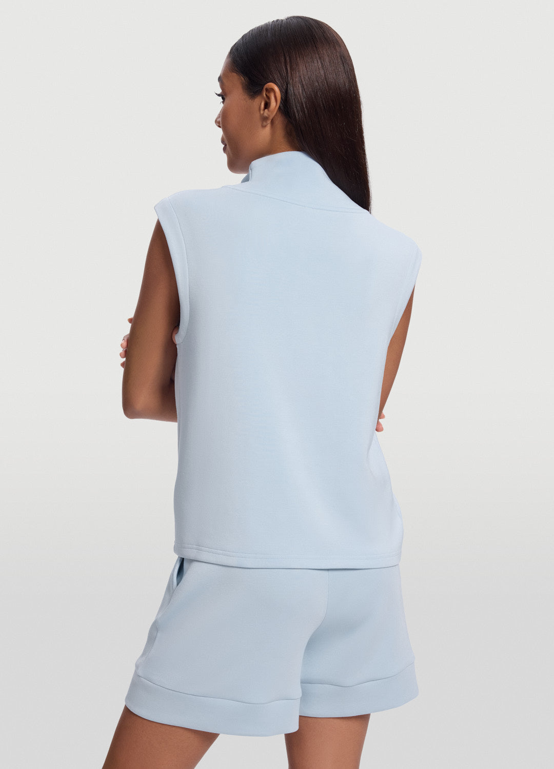 Sleeveless Half-Zip Sweatshirt