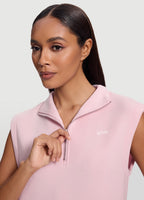 Sleeveless Half-Zip Sweatshirt