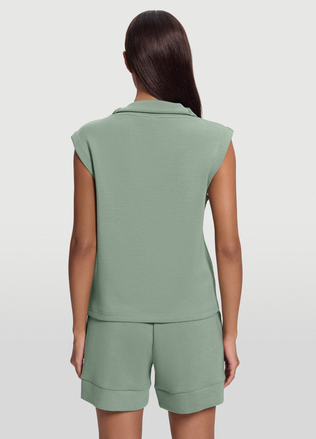 Sleeveless Half-Zip Sweatshirt
