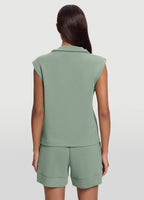 Sleeveless Half-Zip Sweatshirt