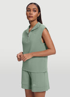 Sleeveless Half-Zip Sweatshirt
