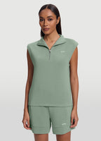 Sleeveless Half-Zip Sweatshirt