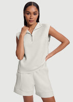 Sleeveless Half-Zip Sweatshirt