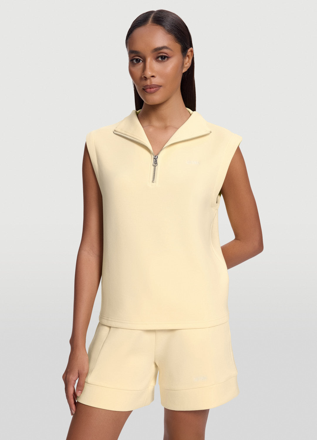 Sleeveless Half-Zip Sweatshirt