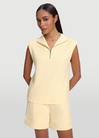 Sleeveless Half-Zip Sweatshirt