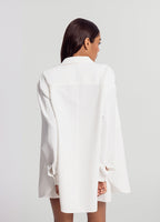 Textured Oversized Button-Up Shirt