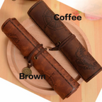 Vintage Leather Pencil Case
