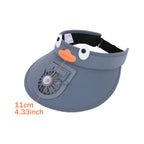 Kids Sun Visor Hat with Cooling Fan Hat