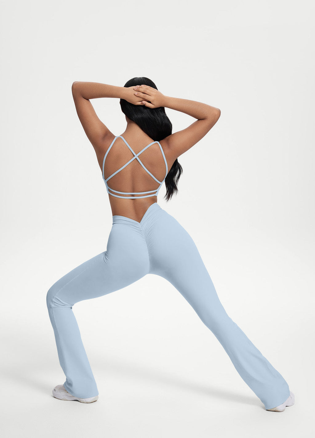 Scrunch Back Flared Leggings