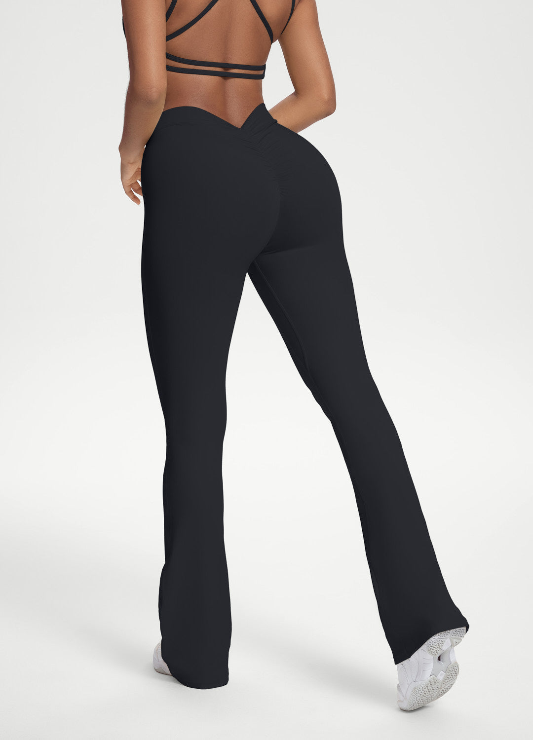 Scrunch Back Flared Leggings