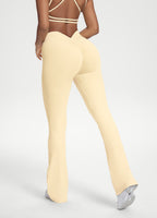 Scrunch Back Flared Leggings
