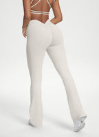 Scrunch Back Flared Leggings