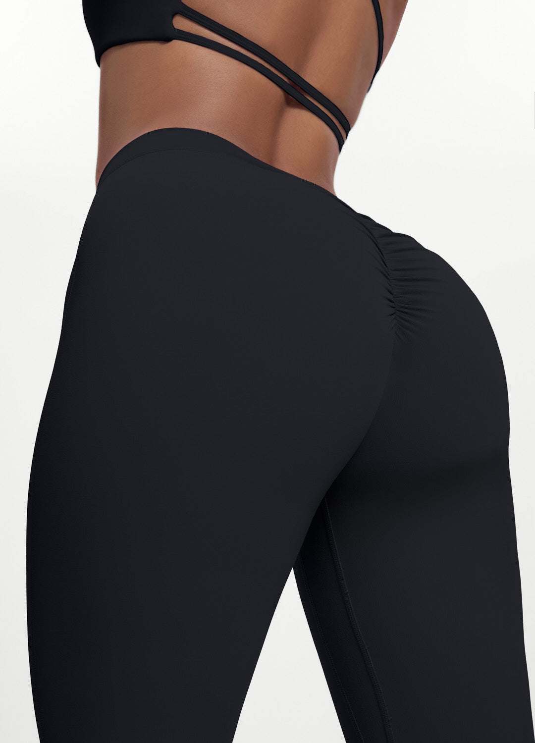 Scrunch Back Flared Leggings