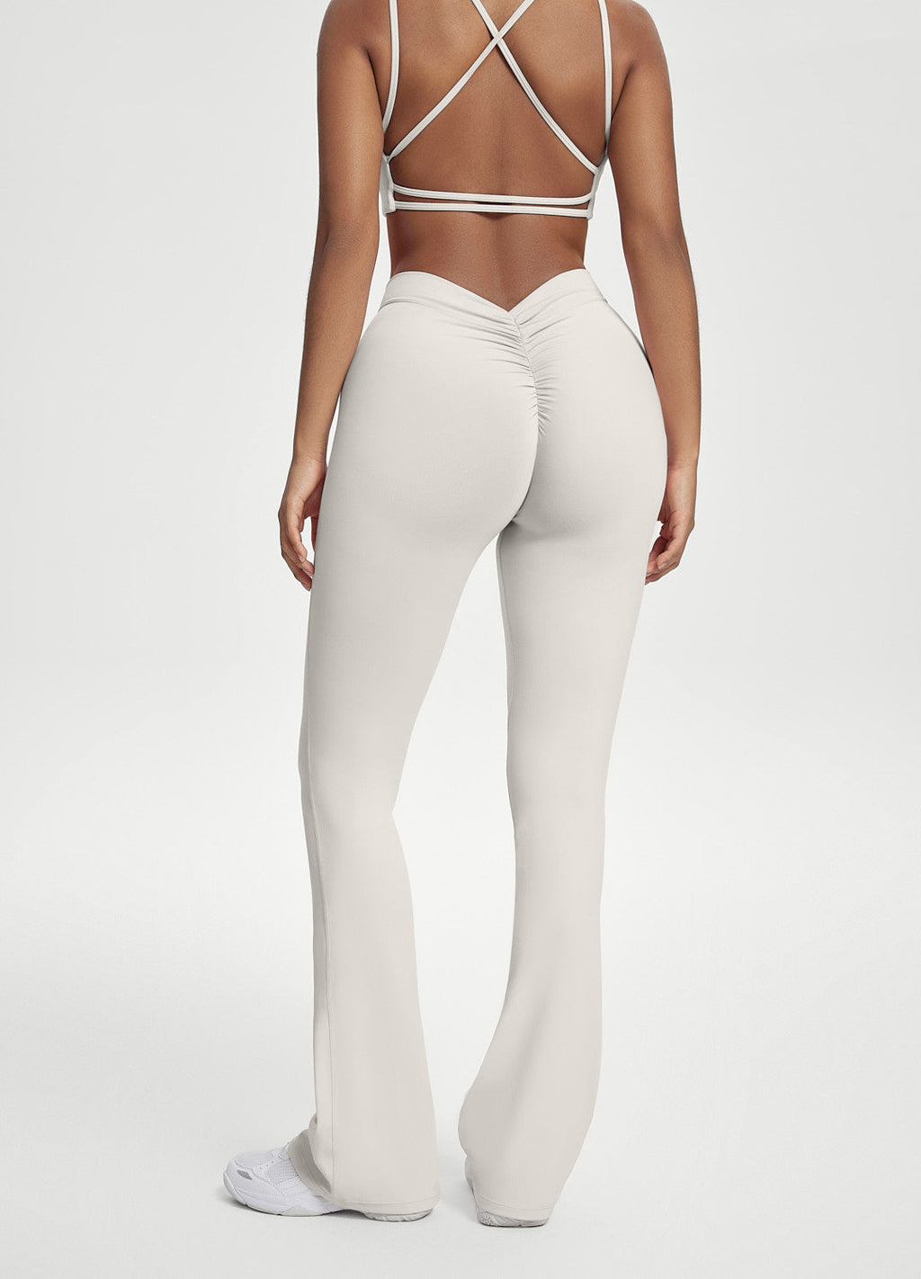 Scrunch Back Flared Leggings
