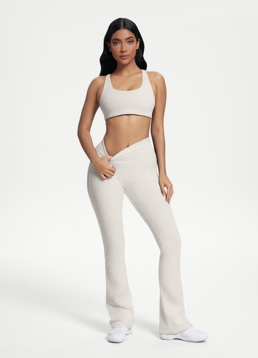 Scrunch Back Flared Leggings