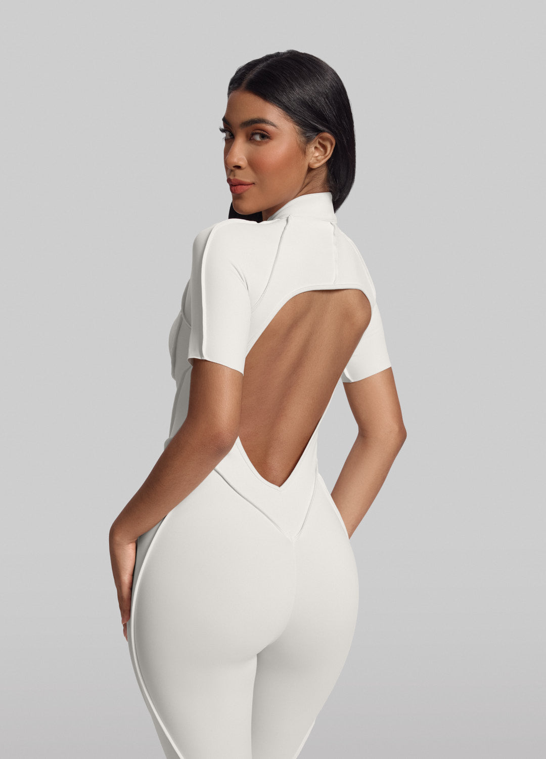 Short Sleeve Full-Length Catsuit