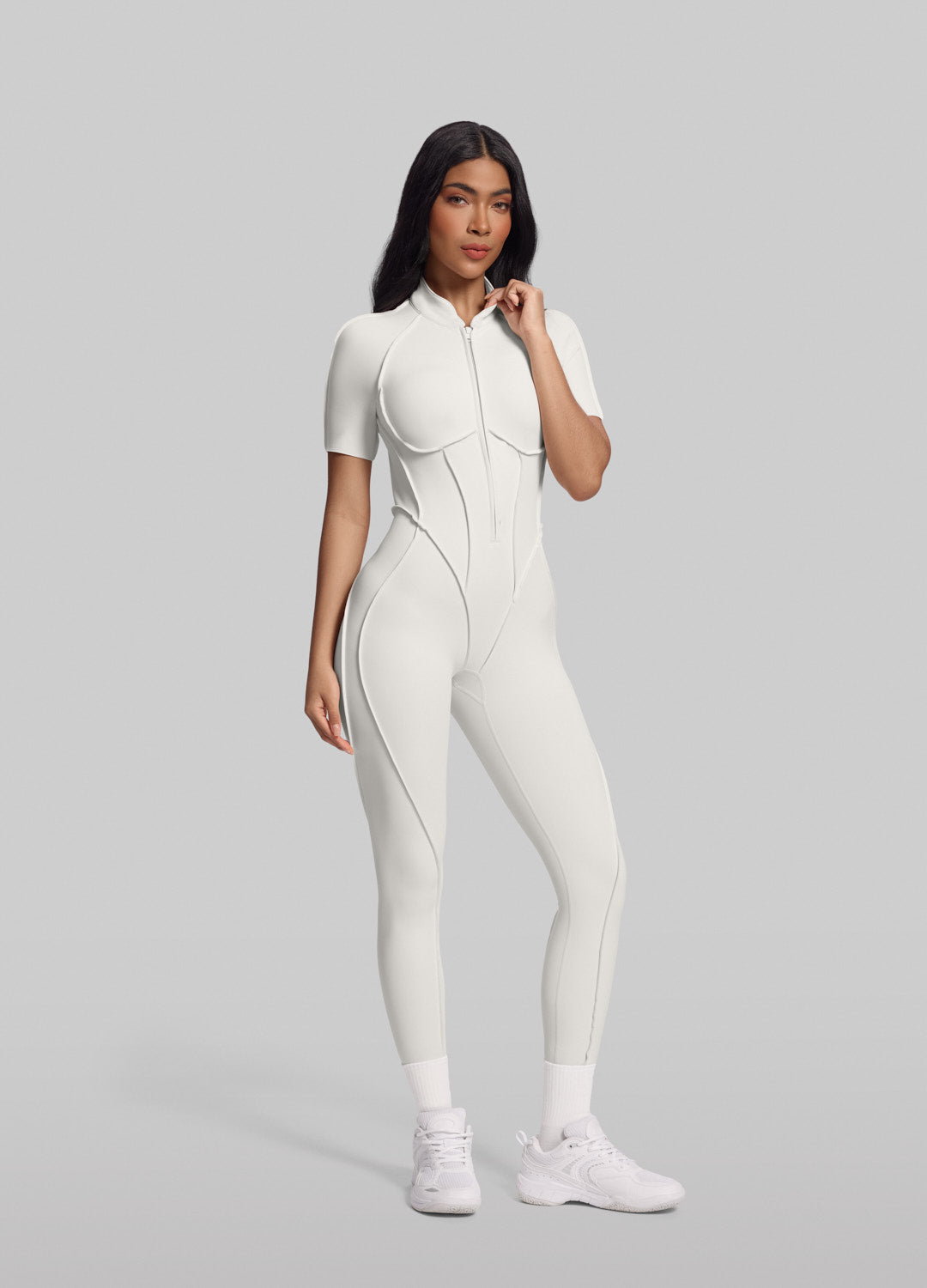 Short Sleeve Full-Length Catsuit