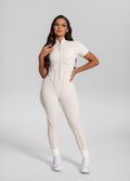 Short Sleeve Closed-Back Catsuit