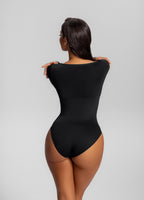 Seamless Long Sleeve Tummy-Control Full Body Shaper Bodysu…