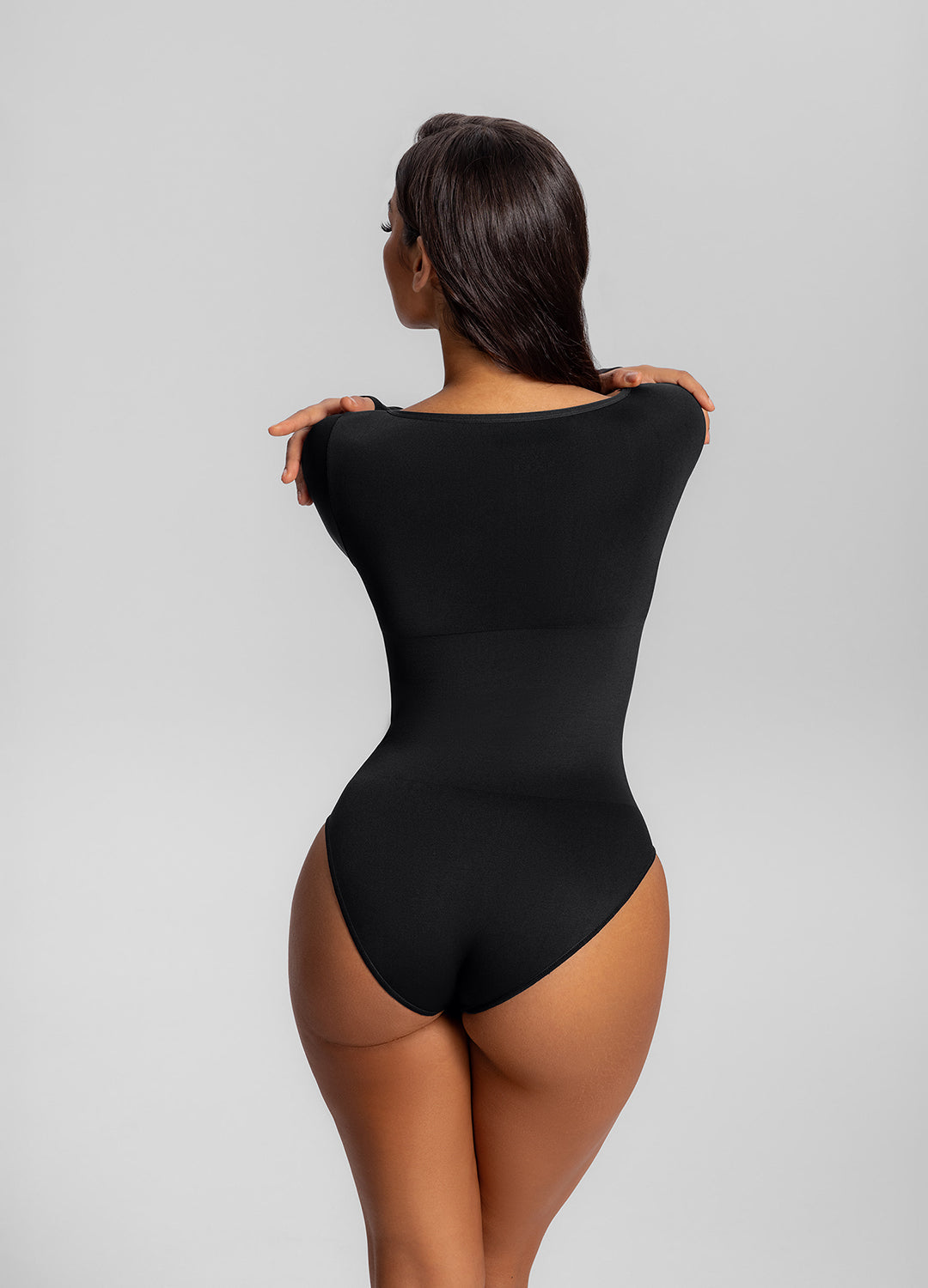 Seamless Long Sleeve Tummy-Control Full Body Shaper Bodysu…