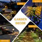 6 Pack Led Solar Pathway Garden Lights Outdoor