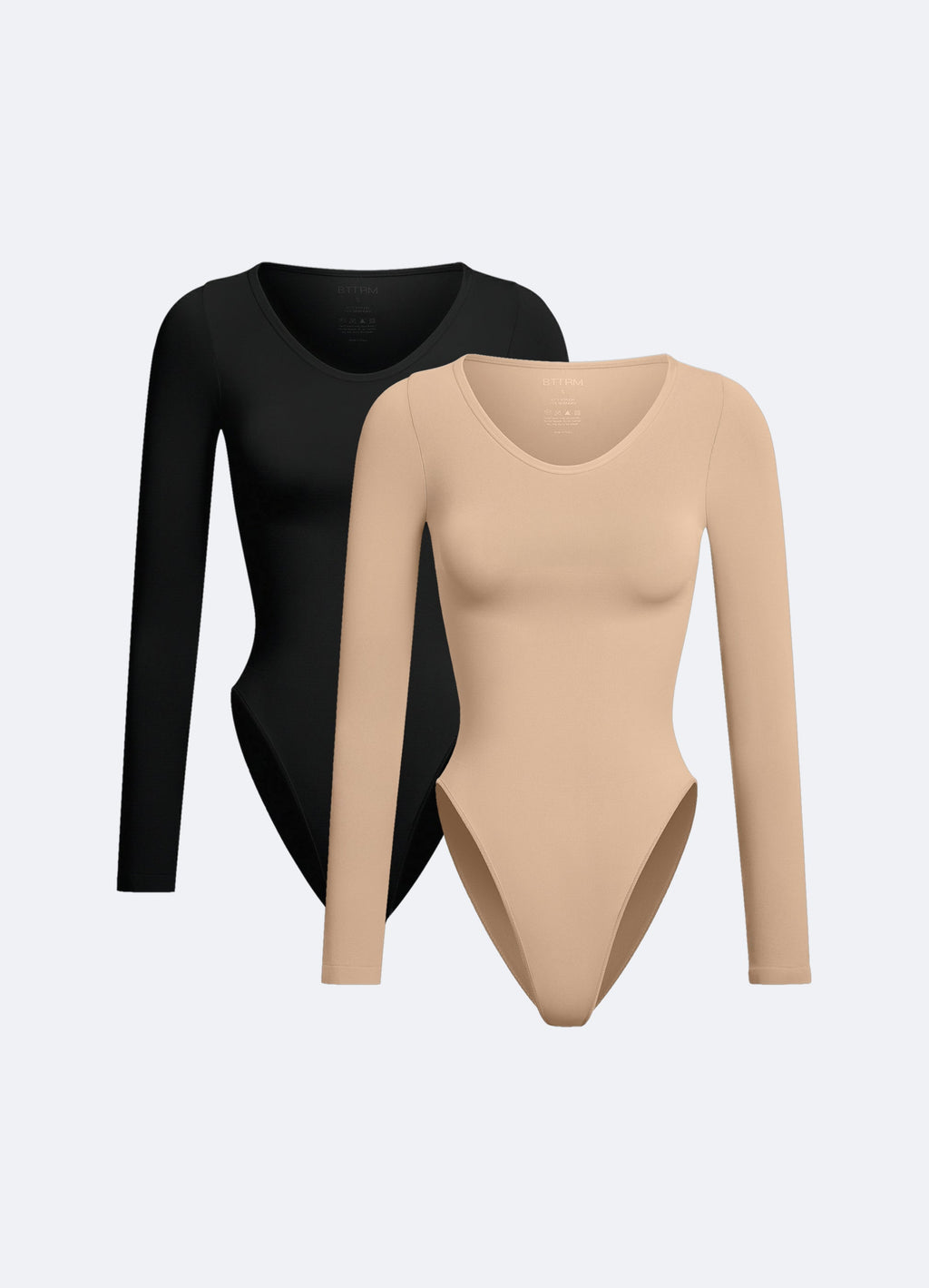 Seamless Long Sleeve Tummy-Control Full Body Shaper Bodysu…