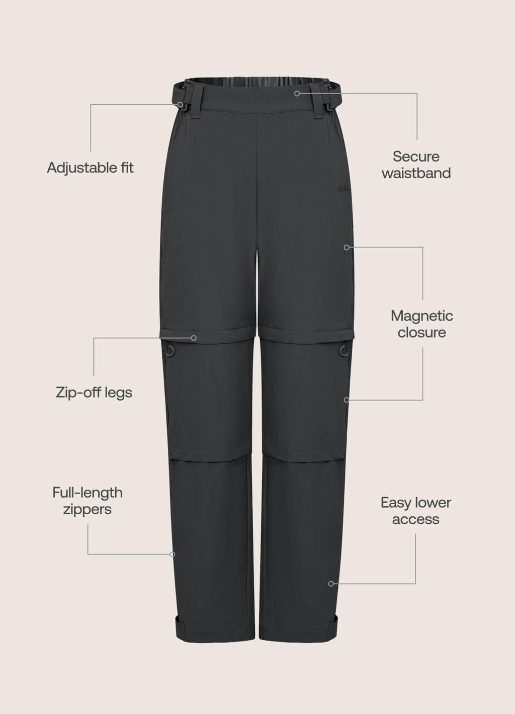 Women's Adaptive Zip-Off Pants