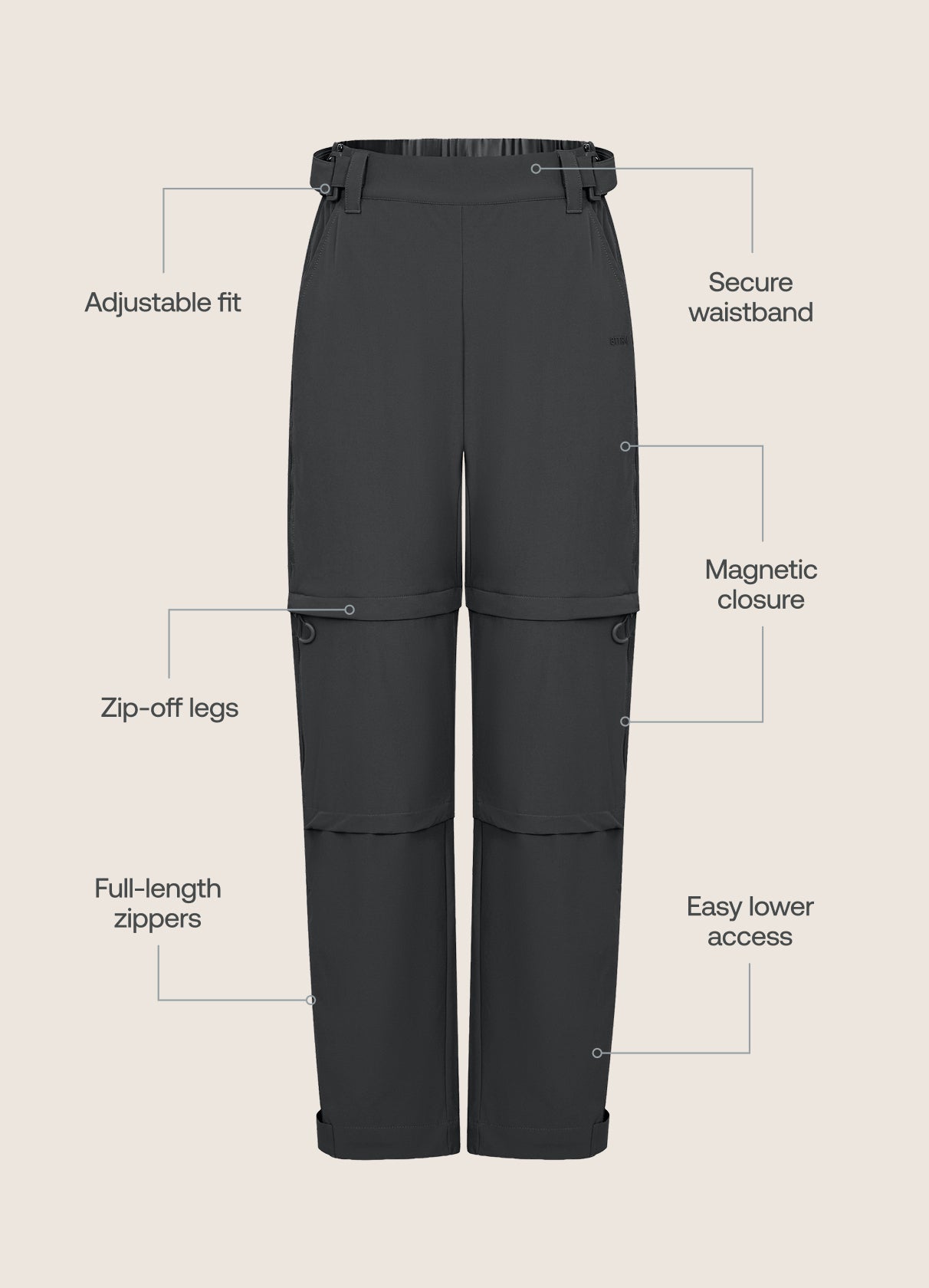 Women's Adaptive Zip-Off Pants