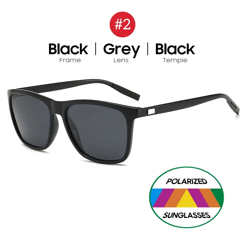 Luxury Square Polarized Blue Mirror Sunglasses