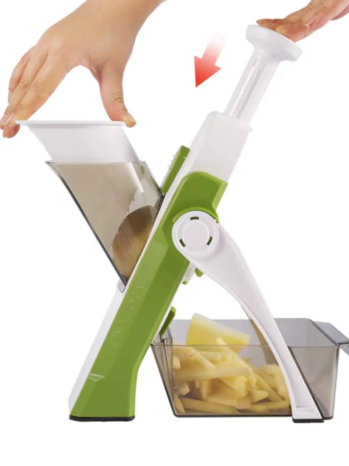 Kitchen Slicer With Adjustable Thickness And Collection