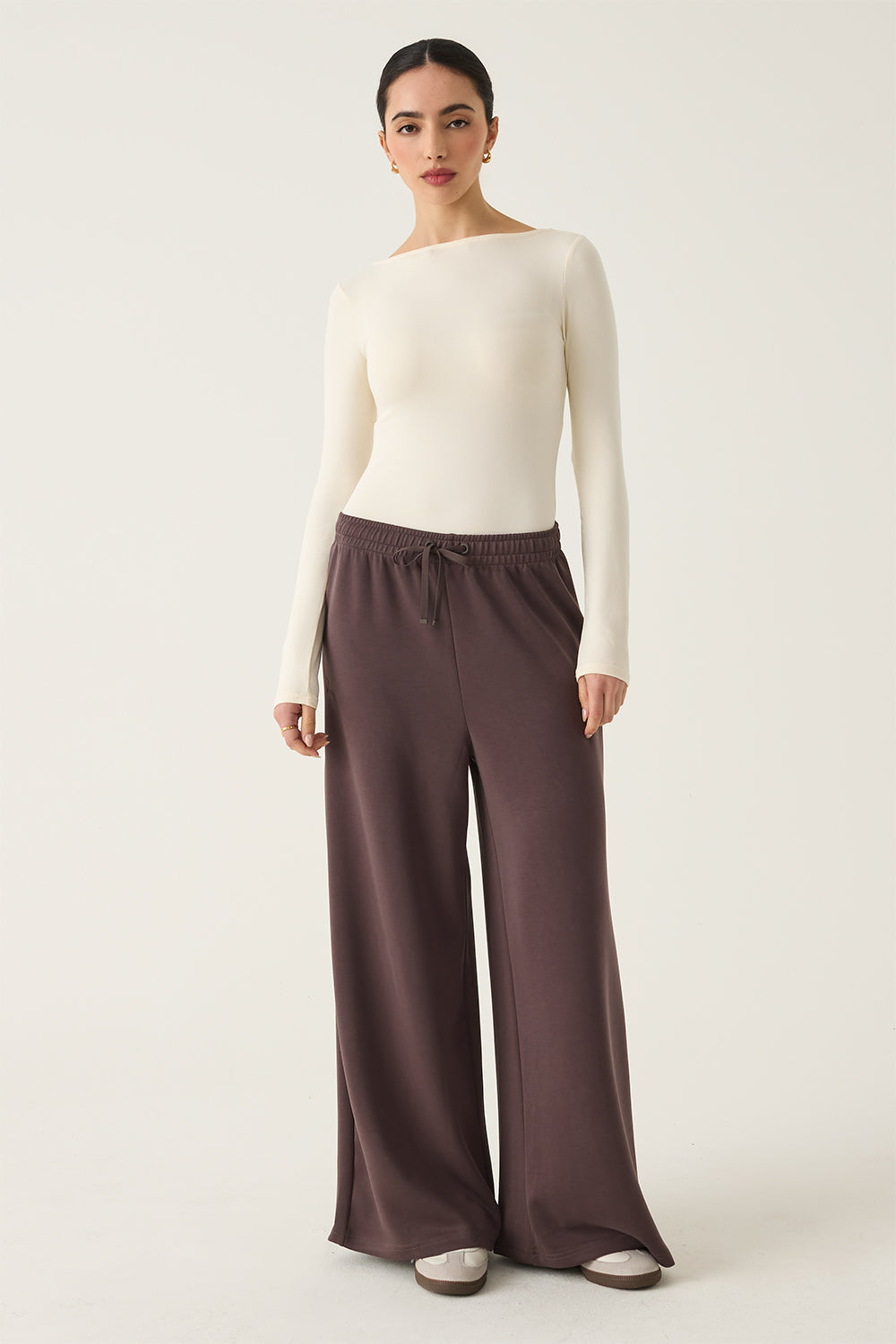 Wide Leg Track Bottom