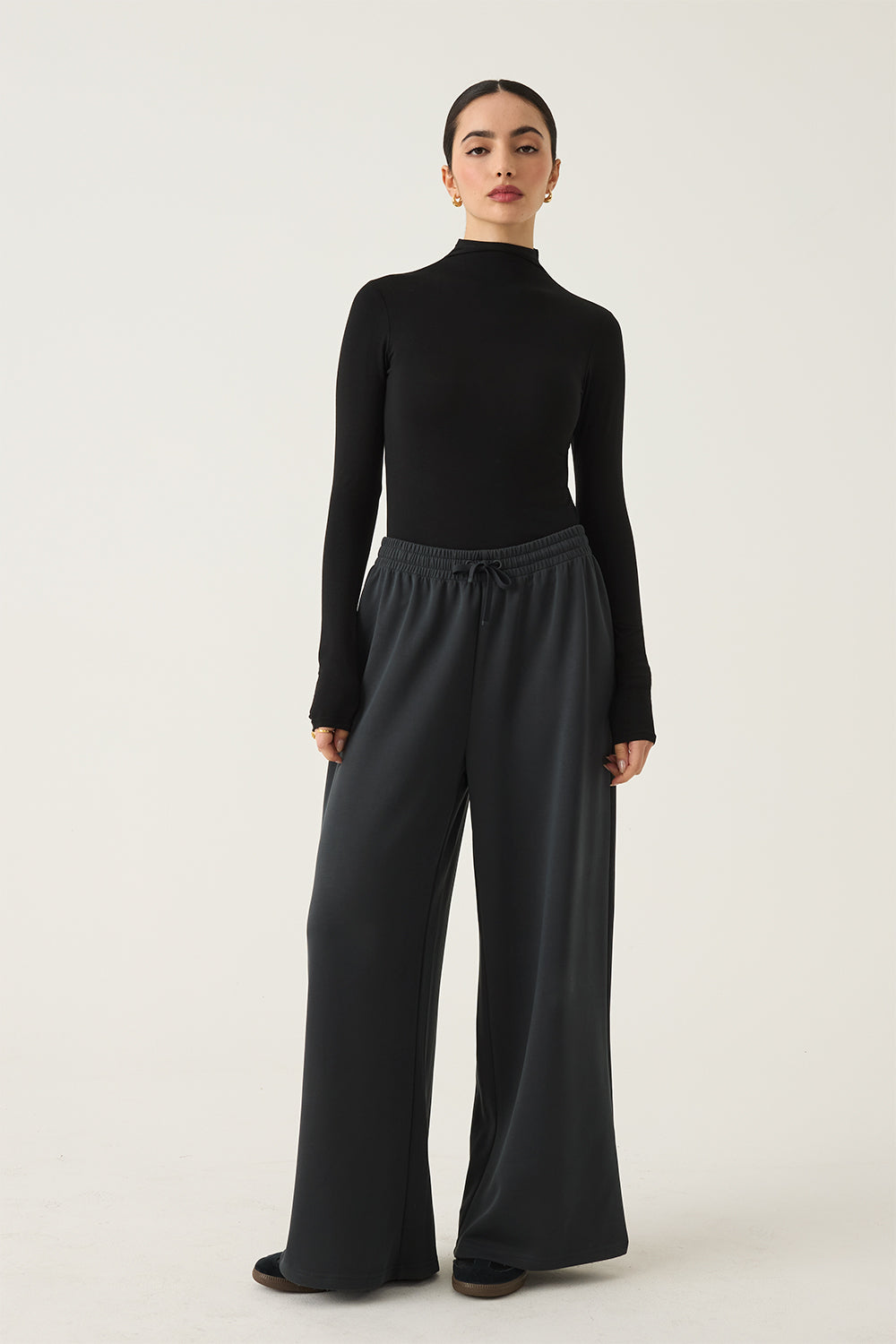 Wide Leg Track Bottom